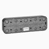 Black 4-Gang Surface-Mounted Schuko Wall Outlet view 4
