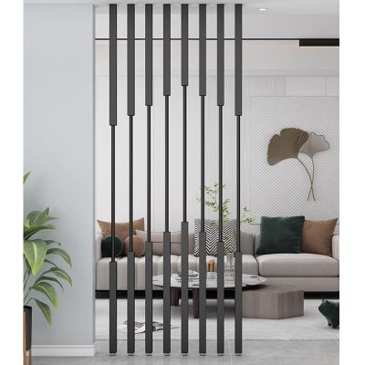 8 Black Metal Floor-to-Ceiling Room Divider Poles, 50–240 cm