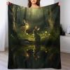 GGJJTT Animal Rabbit Fleece Blanket, Extra-Soft Plush Flannel Sofa Throw, 130 x 150 cm view 1