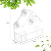 Window Bird Feeder, 15 x 6.5 x 15 cm, Clear Acrylic House Design with 4 Suction Cups view 2