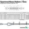 Renomo24 Stainless Steel Cable Set 6 (5 mm, 7x19) – 15 m, 4 Hook/Eye Turnbuckles, 16 Wire Rope Clips, 16 Thimbles, V4A/AISI 316 view 4
