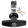 UKCOCO Zinc Alloy T-Handle Cabinet Lock with Quick Latch, Black, for Caravans and Electrical Cabinets view 1