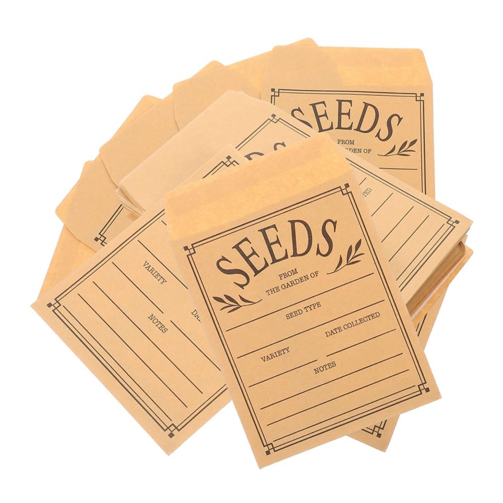 SHINEOFI Self-Sealing Seed Storage Envelopes, 60-Pack