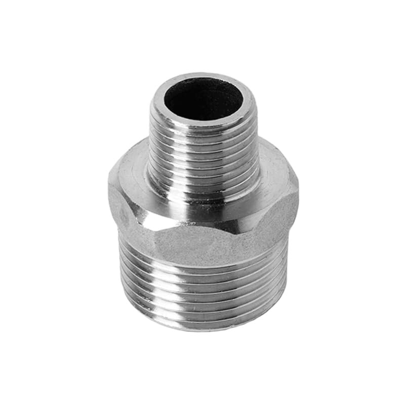 HBGNZU 304 Stainless Steel BSP/NPT Male Hex Reducer Nipple, 2.5 BSP to 2 BSP