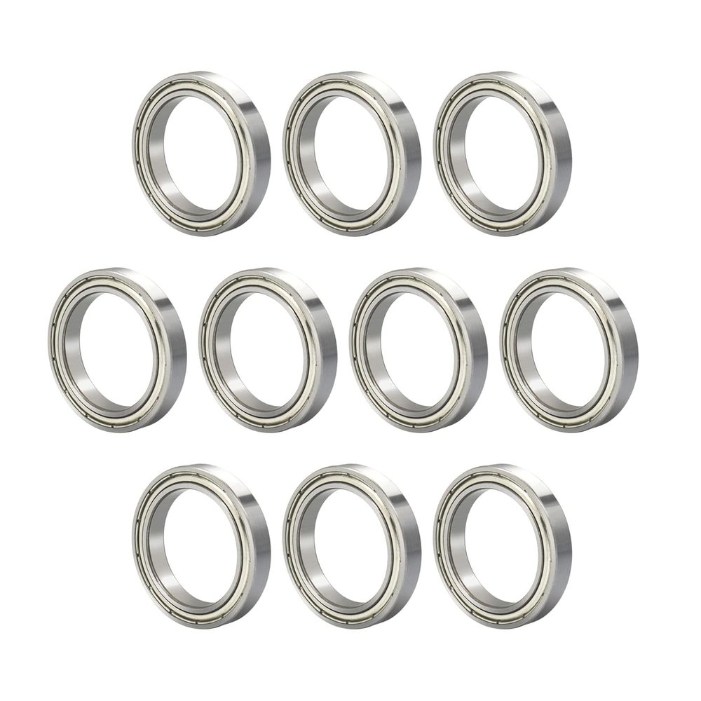 TUZUK 10-Pack 6703-ZZ Sealed Ball Bearings, 17 x 23 x 4 mm, Pre-Greased, Chrome Steel, Double Rubber Seals