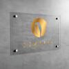 Custom Acrylic Business Logo Sign, Black, 30 x 30 cm view 2