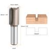 QUARKZMAN Straight Router Bit, 1/2" Shank, Woodworking Groove Cutter view 2