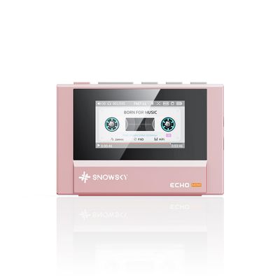 SnowSky/FiiO Echo Mini Hi-Fi Bluetooth MP3 Player, 15-Hour Playback, Independent Volume Control with 3.5 mm/4.4 mm Headphone Outputs (Pink)
