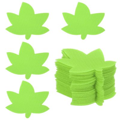 PATIKIL 24-Pack 4-Inch Green Leaf-Shaped Carpet Spot Markers