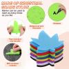 PATIKIL 24-Pack 4-Inch Green Leaf-Shaped Carpet Spot Markers view 4