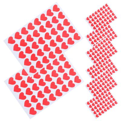 Stickers for Kindergarten Children, Red Heart Shape, 8