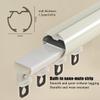 Double-Track Curtain Track, Wall-Mounted, 1–5 m, Black, 4.7 m view 4