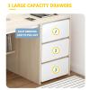 Computer Desk with 3 Drawers, Storage Rack, Large White Rectangular Desktop, 120 cm view 2