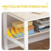 Computer Desk with 3 Drawers, Storage Rack, Large White Rectangular Desktop, 120 cm view 3
