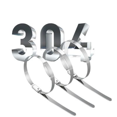 ZEDEVB Stainless Steel Cable Ties, Self-Locking Metal Ties, 7.9 x 400 mm, 100 Pack