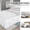 AQIGR Elastic Bed Skirt with Three Fabric Sides, Brown, 180 x 220 cm + 40 cm view 2