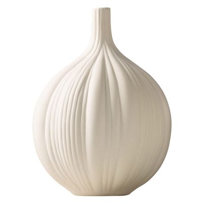 White Ceramic Flower Vase, Modern Minimalist Home Decor, Option C