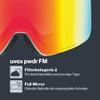 uvex pwdr FM – stylish mirrored ski goggles with wide field of view and anti-fog coating, adult features for kids – matte white/rainbow-clear – one size view 2