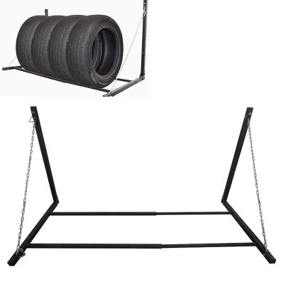 XDAWQP Adjustable Wall-Mounted Tire Storage Rack, Foldable, for Multiple Tires