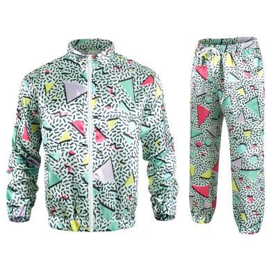 Generic Party Fashion Pink 80s Tracksuit Costume