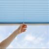 Plisart No-Drill Adhesive Pleated Blind for Window Frames – Light Blue, 100 x 150 cm view 2