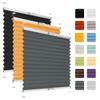 Plisart No-Drill Adhesive Pleated Blind for Window Frame, Graphite, 80 x 70 cm view 1