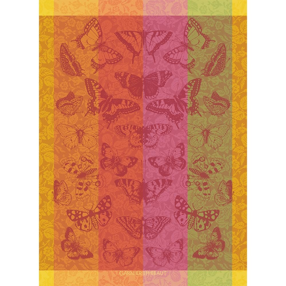 Garnier-Thiebaut Beaux Papillons Flamboyant Dish Towel, 56 x 77 cm, Cotton