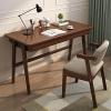 Solid Wood Desk with Drawer, Nordic Industrial Style, Sturdy and Stable, 120 x 60 x 75 cm, Walnut Finish view 1
