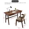 Solid Wood Desk with Drawer, Nordic Industrial Style, Sturdy and Stable, 120 x 60 x 75 cm, Walnut Finish view 2