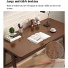 Solid Wood Desk with Drawer, Nordic Industrial Style, Sturdy and Stable, 120 x 60 x 75 cm, Walnut Finish view 3