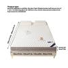 Natural Latex Mattress, Queen, Medium-Firm, Gray, 59 x 78.7 x 3.5 in view 2