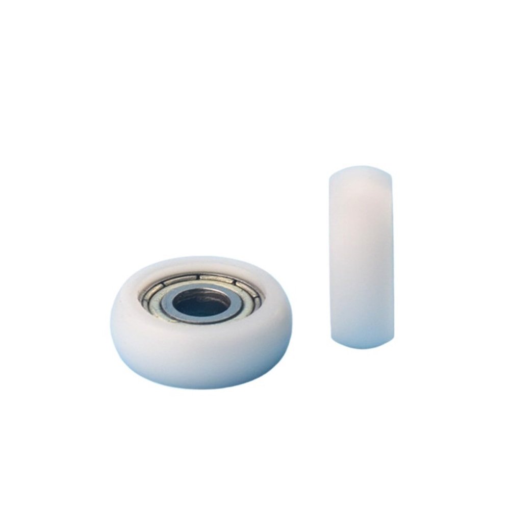 LOOwAH Compatible 5 x 17 x 6 mm Nylon Drawer Wheel with Bearing, 1 Piece
