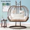 Thick, Washable Outdoor Cushion for 2-Person Egg Chair view 2