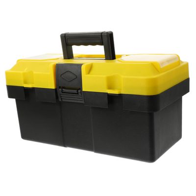 DOITOOL Durable PP Tool Box with Removable Top Compartment