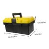 DOITOOL Durable PP Tool Box with Removable Top Compartment view 2