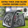 Waterproof Outdoor Bicycle Storage Shed for 2/3/4/5 Bikes, Black, Connectable view 3
