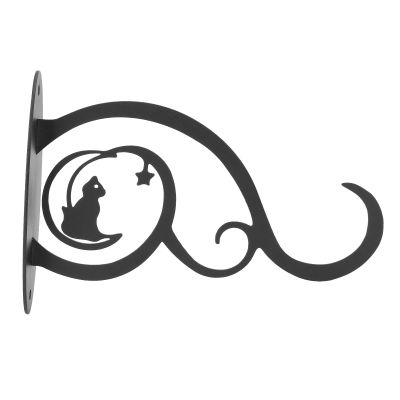 Black Iron Plant Hook Wall Bracket