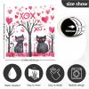 XOXO Refrigerator Magnet Cover, Tree with Black Cats, 58.4 x 66 cm view 3