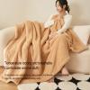 Wttfc Plush Fuzzy Throw Blanket, Super Soft Gold Velvet, Brown, 100 x 150 cm view 2