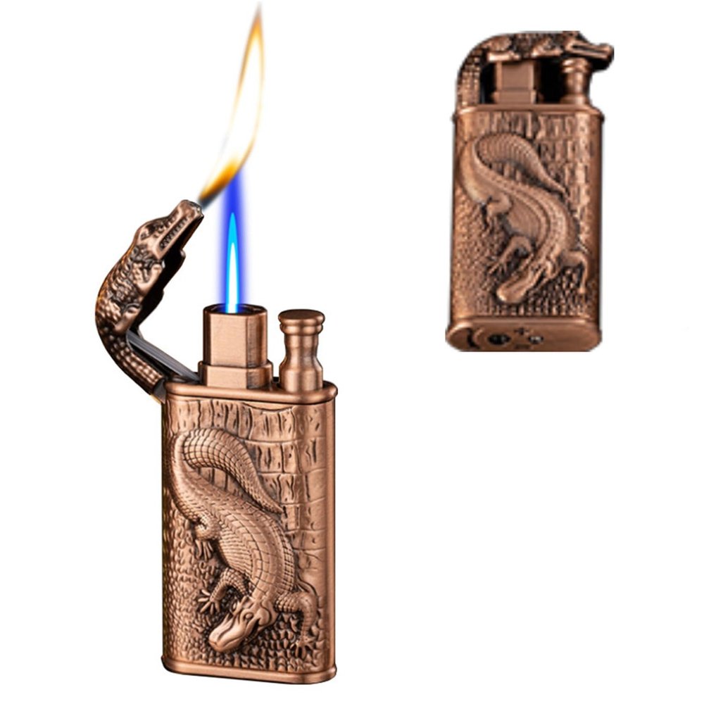 Dual-Flame Torch Lighter, Windproof Refillable Butane Lighter