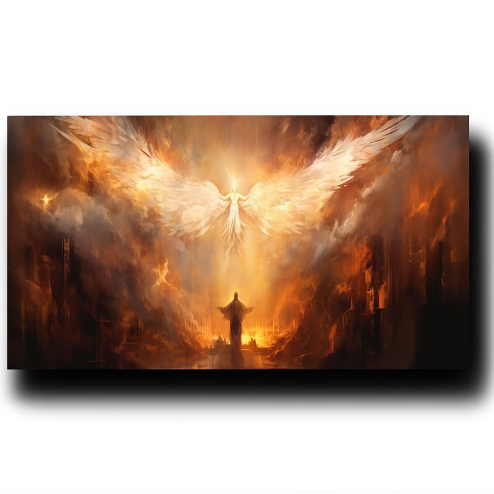 DIY Paint by Numbers Kit for Adults and Beginners, Angel Landscape, 80 x 160 cm