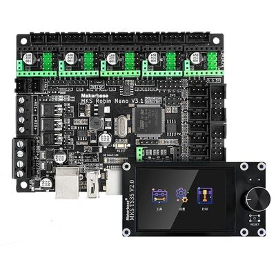 HANLEES Makerbase MKS Robin Nano V3.1 3D Printer Control Board with TS35 TFT Touchscreen, Compatible with A4988/TMC2209 (MKS Package 3)
