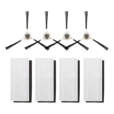 ZFHEGFVS 4 Side Brushes + 4 HEPA Filters for Lefant M210/N1 and OKP K2 Series