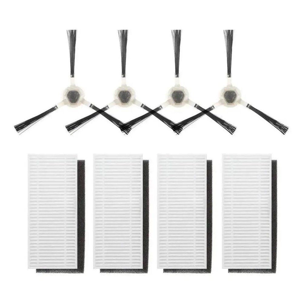 ZFHEGFVS 4 Side Brushes + 4 HEPA Filters for Lefant M210/N1 and OKP K2 Series