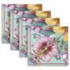 Trendy Boho Cloth Napkins, Colorful Floral Design, 4-Pack, 20 x 20 in view 1