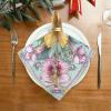 Trendy Boho Cloth Napkins, Colorful Floral Design, 4-Pack, 20 x 20 in view 3