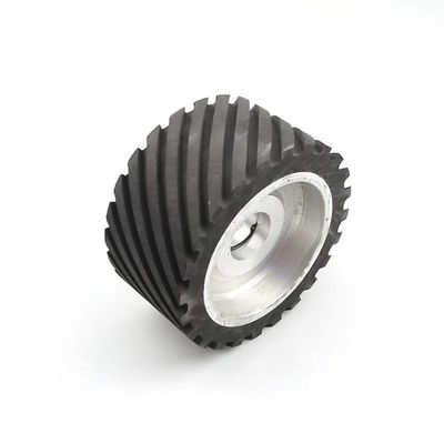 Toothed Rubber Contact Wheel 150 x 75 mm, Dynamically Balanced, 12.7 mm Bore
