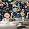Watercolor Chrysanthemum Wall Mural for Bedroom, Living Room, TV Background, Non-Adhesive, 300 x 200 cm view 3