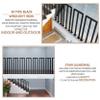 Modern Black M-Shaped Square-Tube Handrail for Indoor and Outdoor Use view 4