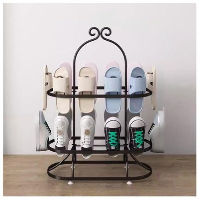 GZHERVICES 2/3-Tier Vertical Hanging Shoe Rack, Black, 54 x 75 cm